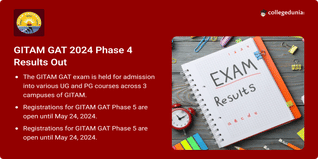 GITAM GAT 2024 Phase 4 Results Out @gat.gitam.edu; Phase 5 Registrations Open Now